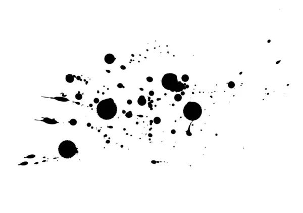 Ink Splash Grunge Style Black White Illustration — Stock Photo, Image