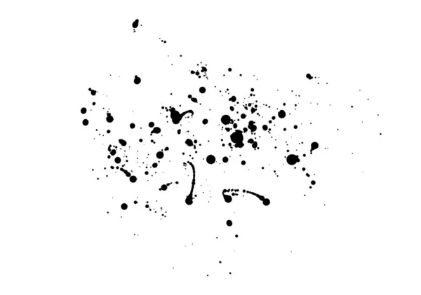 Splash Atramentu Grunge Styl Czarno Biała Ilustracja — Zdjęcie stockowe