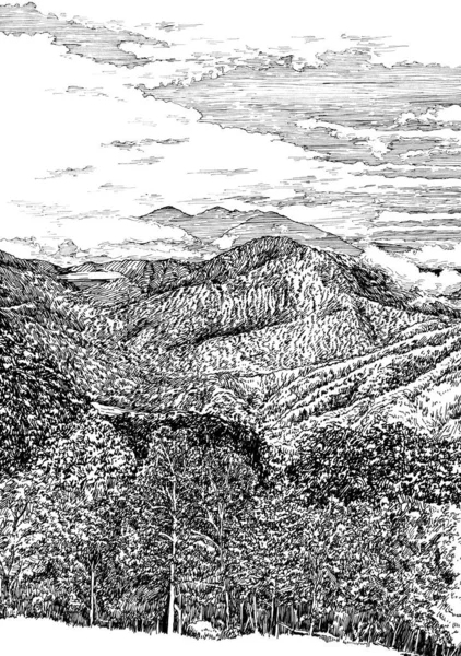 Japonia widok na góry C — Zdjęcie stockowe