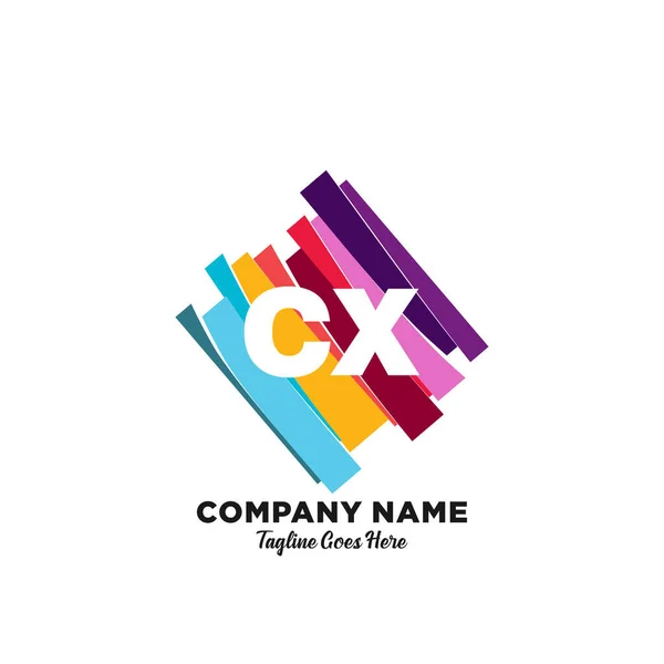 Initial Logo Colorful Template Vector — Stock Vector