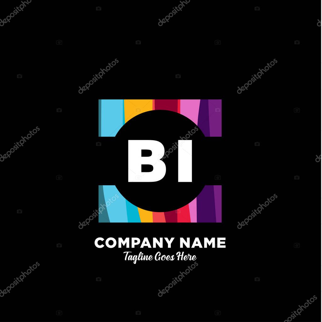 Initial logo With Colorful template vector.