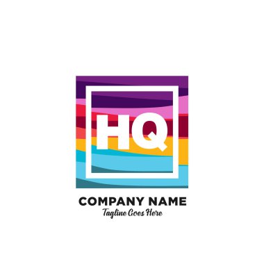 Renkli şablon vektörüyle ilk logo.