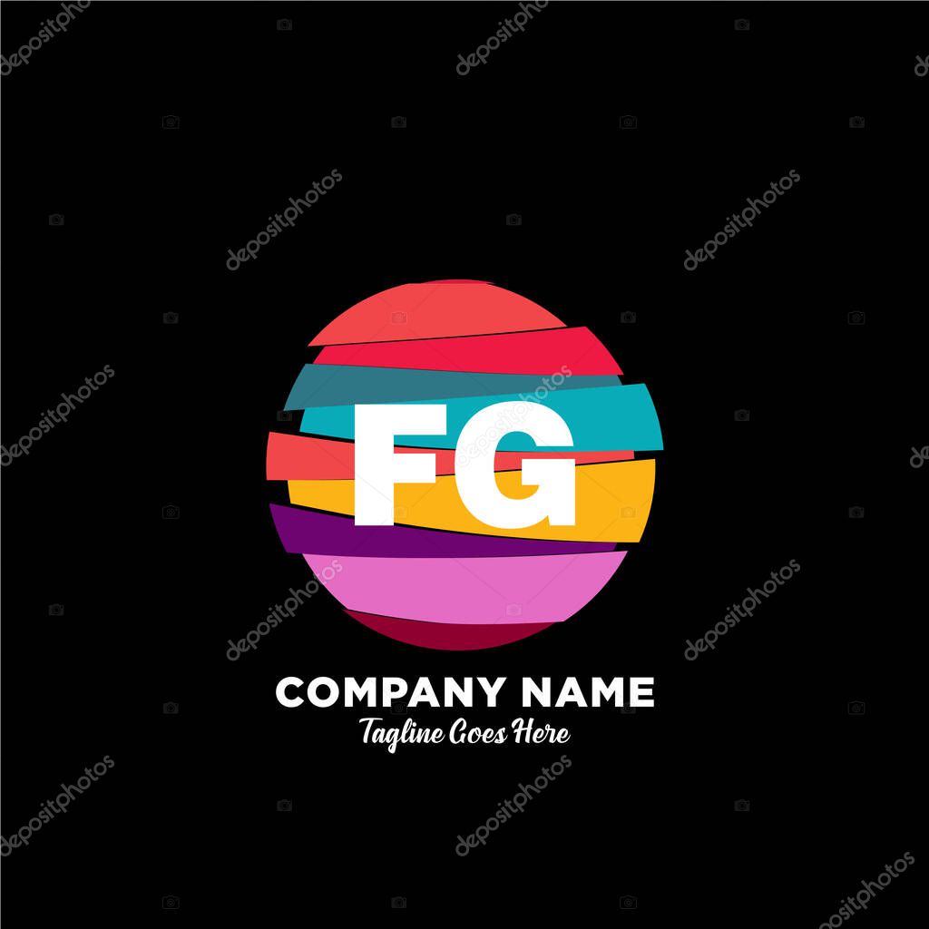 Initial logo With Colorful template vector.