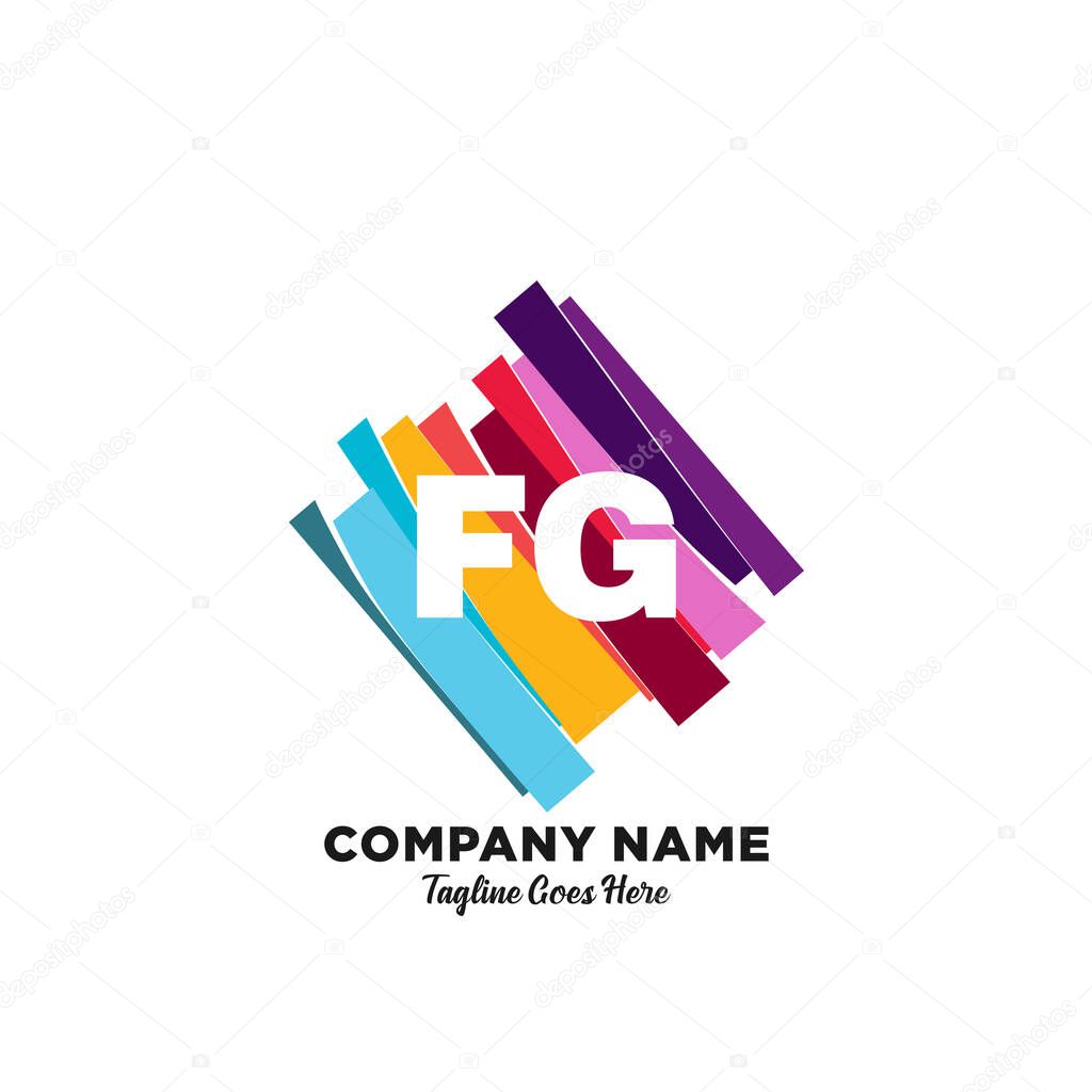 Initial logo With Colorful template vector.