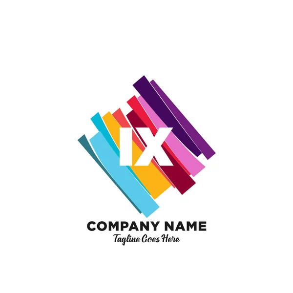 Initial Logo Colorful Template Vector — Stock Vector