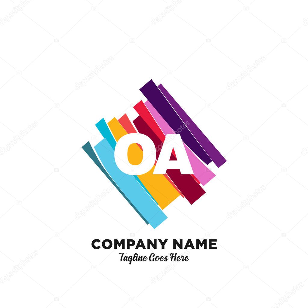 initial logo With Colorful template vector.