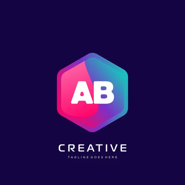 AB A B Letter Logo with Color block Design and Creative Cut. Creative logo  design Stock Vector Image & Art - Alamy