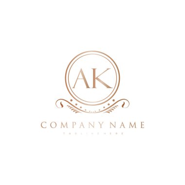 Kraliyet Lüks Logo Şablonu ile Harflerin Baş harfleri