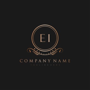 Kraliyet Lüks Logo Şablonu ile Harflerin Baş harfleri