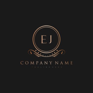 Kraliyet Lüks Logo Şablonu ile Harflerin Baş harfleri