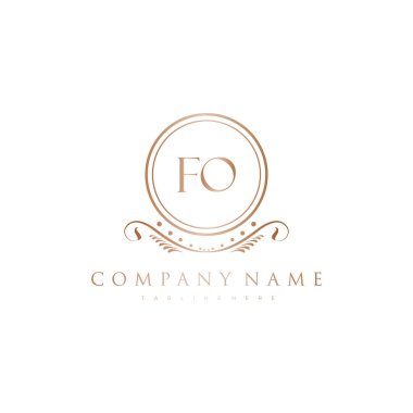 Kraliyet Lüks Logo Şablonu ile Harflerin Baş harfleri