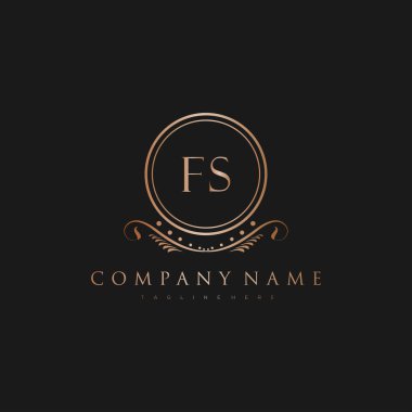 Kraliyet Lüks Logo Şablonu ile Harflerin Baş harfleri