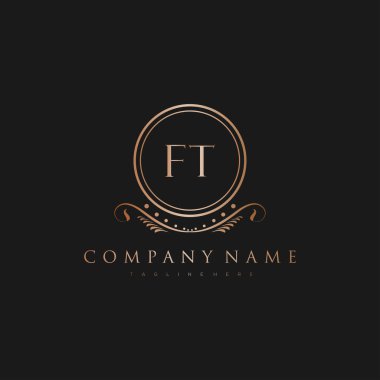 Kraliyet Lüks Logo Şablonu ile Harflerin Baş harfleri