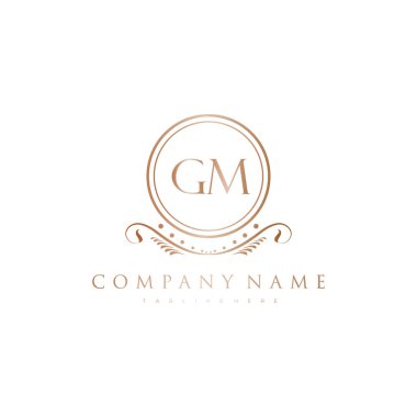 Kraliyet Lüks Logo Şablonu ile Harflerin Baş harfleri