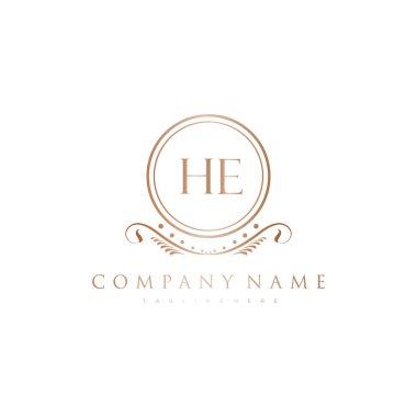 Kraliyet Lüks Logo Şablonu ile Harflerin Baş harfleri