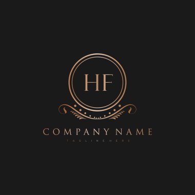 Kraliyet Lüks Logo Şablonu ile Harflerin Baş harfleri