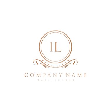 Kraliyet Lüks Logo Şablonu ile Harflerin Baş harfleri