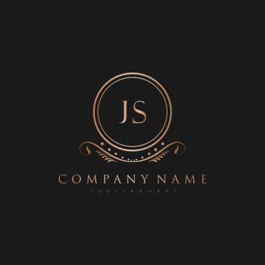 Kraliyet Lüks Logo Şablonu ile Harflerin Baş harfleri