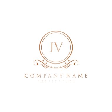 Kraliyet Lüks Logo Şablonu ile Harflerin Baş harfleri