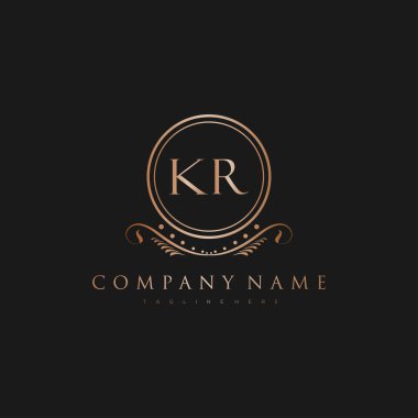 Kraliyet Lüks Logo Şablonu ile Harflerin Baş harfleri