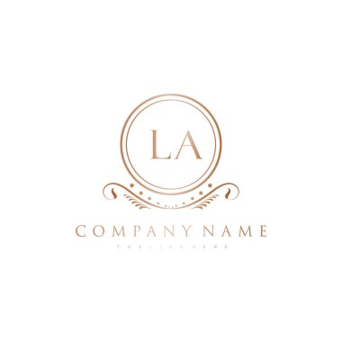 Kraliyet Lüks Logo Şablonu ile Harflerin Baş harfleri