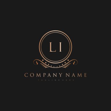 Kraliyet Lüks Logo Şablonu ile Harflerin Baş harfleri