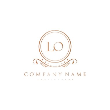 Kraliyet Lüks Logo Şablonu ile Harflerin Baş harfleri