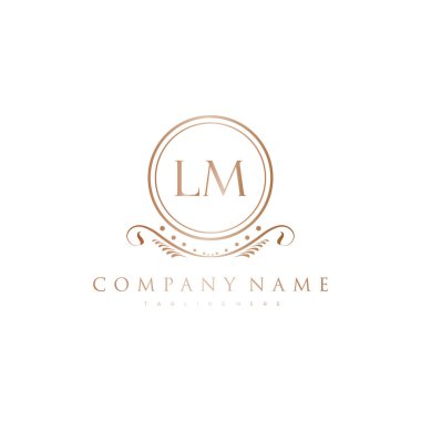 Kraliyet Lüks Logo Şablonu ile Harflerin Baş harfleri