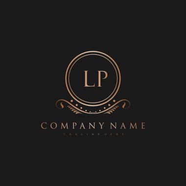 Kraliyet Lüks Logo Şablonu ile Harflerin Baş harfleri