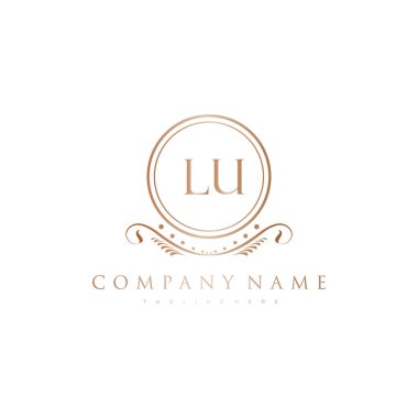 Kraliyet Lüks Logo Şablonu ile Harflerin Baş harfleri