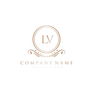 Kraliyet Lüks Logo Şablonu ile Harflerin Baş harfleri