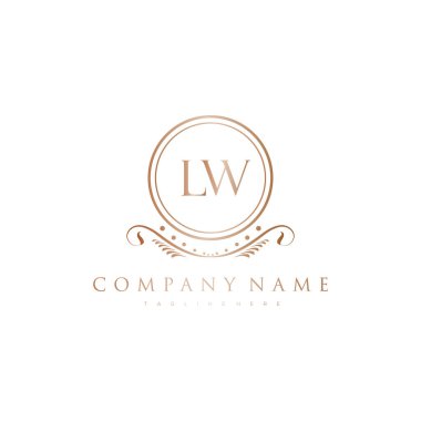 Kraliyet Lüks Logo Şablonu ile Harflerin Baş harfleri