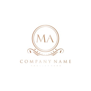 Kraliyet Lüks Logo Şablonu ile Harflerin Baş harfleri