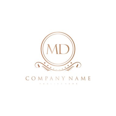 Kraliyet Lüks Logo Şablonu ile Harflerin Baş harfleri