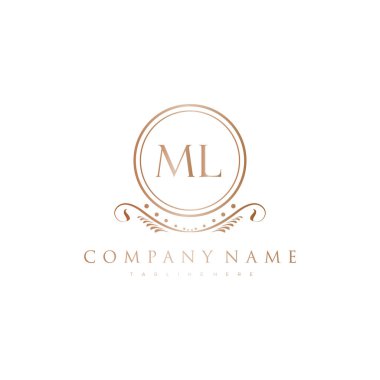 Kraliyet Lüks Logo Şablonu ile Harflerin Baş harfleri