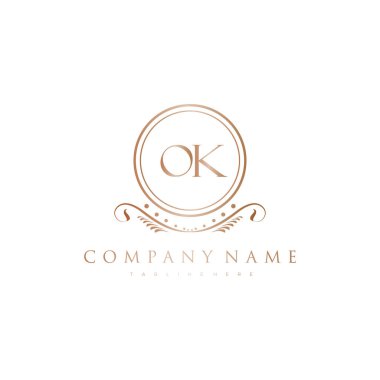Kraliyet Lüks Logo Şablonu ile Harflerin Baş harfleri