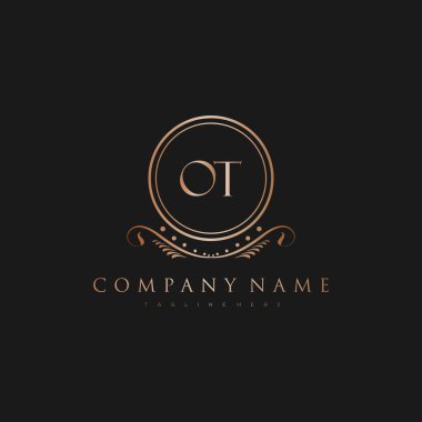 Kraliyet Lüks Logo Şablonu ile Harflerin Baş harfleri