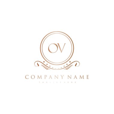 Kraliyet Lüks Logo Şablonu ile Harflerin Baş harfleri