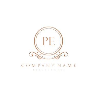 Kraliyet Lüks Logo Şablonu ile Harflerin Baş harfleri