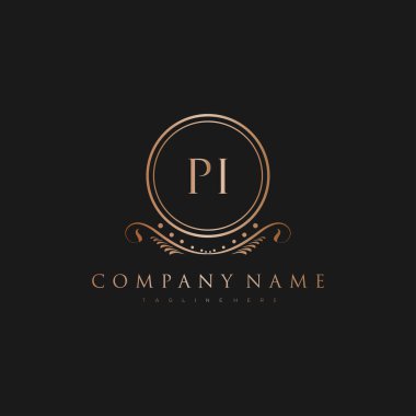 Kraliyet Lüks Logo Şablonu ile Harflerin Baş harfleri