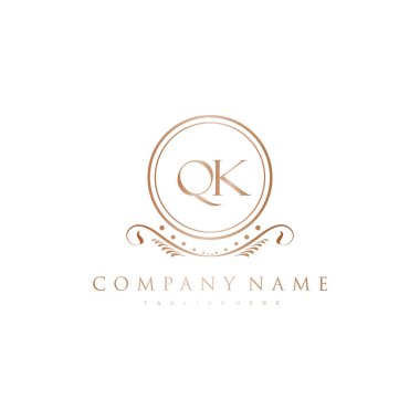 Kraliyet Lüks Logo Şablonu ile Harflerin Baş harfleri