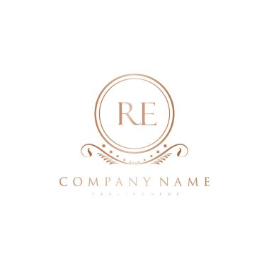 Kraliyet Lüks Logo Şablonu ile Harflerin Baş harfleri