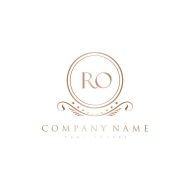 Kraliyet Lüks Logo Şablonu ile Harflerin Baş harfleri