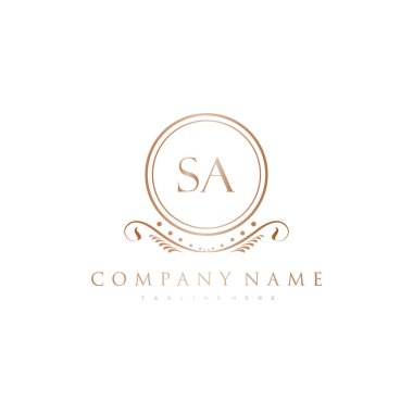 Kraliyet Lüks Logo Şablonu ile Harflerin Baş harfleri