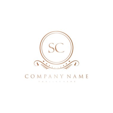 Kraliyet Lüks Logo Şablonu ile Harflerin Baş harfleri