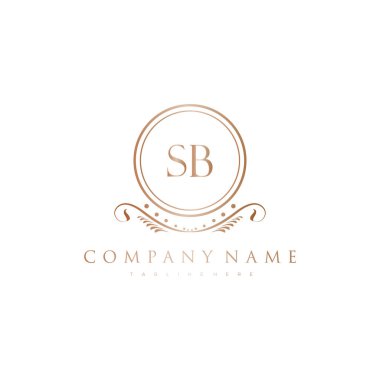 Kraliyet Lüks Logo Şablonu ile Harflerin Baş harfleri