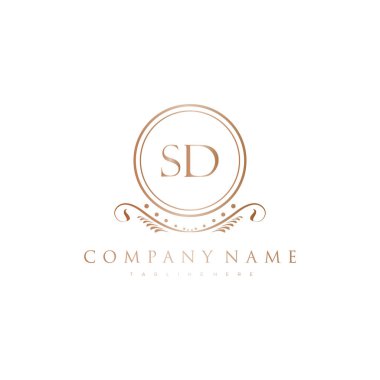 Kraliyet Lüks Logo Şablonu ile Harflerin Baş harfleri