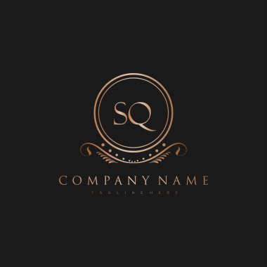 Kraliyet Lüks Logo Şablonu ile Harflerin Baş harfleri