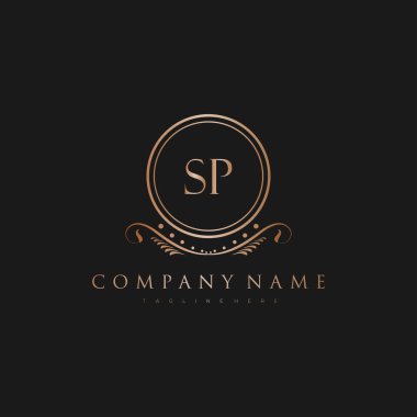 Kraliyet Lüks Logo Şablonu ile Harflerin Baş harfleri