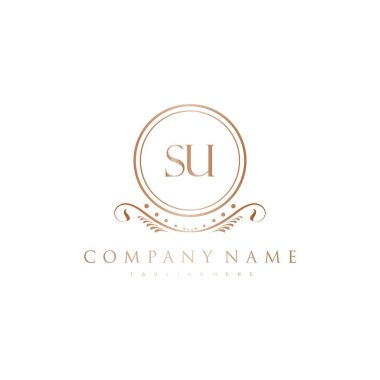 Kraliyet Lüks Logo Şablonu ile Harflerin Baş harfleri